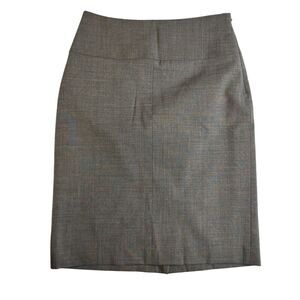 Banana Republic Gray Wool Pencil Skirt Size 4 Italian Fabric Stretch Lined